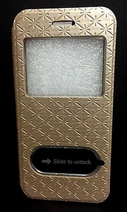 Champagne Flip Leather View Window Case for Apple iPhone 6 PLUS! USA SELLER!  - Picture 1 of 2