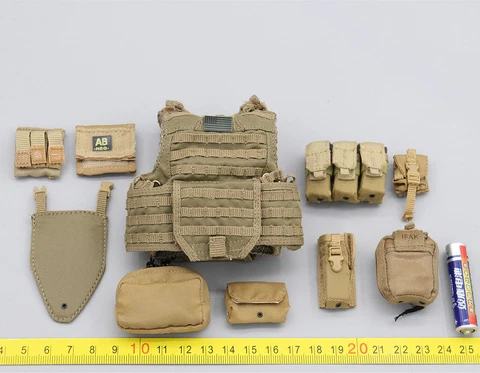 PLAYHOUSE PH014 1/6 Scale US Army SPECIAL FORCES CJSOTF-A Tactical Vest & Pouch Cover