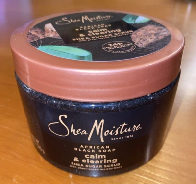 Shea Moisture African Black Soap Calm & Clearing Shea Sugar Scrub 12oz, Sealed - Image 1 of 4