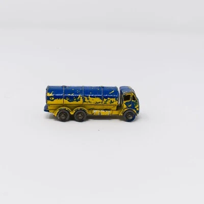 Matchbox Series #11 ERF PETROL TANKER TRUCK yellow gray metal wheels diecast - Image 1 of 4