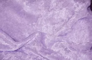 VELVET PANNE CRUSHED BACKDROP VELOUR STRETCH FABRIC 60" WIDE LAVENDER BY THE YAR - Picture 1 of 1