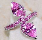 4CT Pink Sapphire 925 Solid Sterling Silver Ring Jewelry Sz 7 N3-8