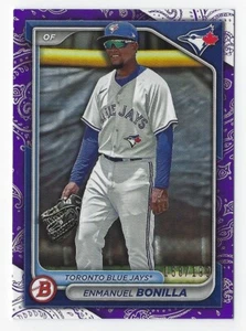 2024 Bowman Prospects #BP-53 Enmanuel Bonilla Purple Pattern Parallel #d 158/199 - Picture 1 of 2