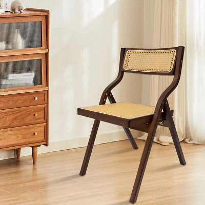 Silla de Comedor, Sillón de Ratán para Salón Dormitorio Reataurante, Silla Plegable Foto 1 de 4