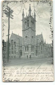 Iglesia Reformada de San Pablo, Duke Street, Lancaster PA - 1906 UDB Postal - Imagen 1 de 2