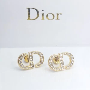 DIOR CD STUD EARRINGS - Box & Dust Pouch included. - Picture 1 of 3
