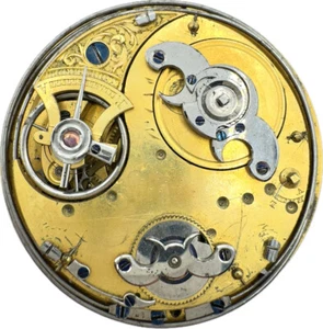Antiguo Reloj Bolsillo 52mm Bomba Cuarto Repetidor Llave Cuerda Movimiento Francia - Imagen 1 de 4