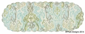 Spa Retreat Cotton Round 54" Table Runner ~ Quilted - Picture 1 of 1