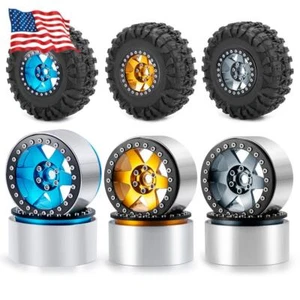Buje de llanta de rueda Beadlock CNC de 2,2"" 4 piezas para oruga axial SCX10 Wraith TRX-4 1/10 - Imagen 1 de 38