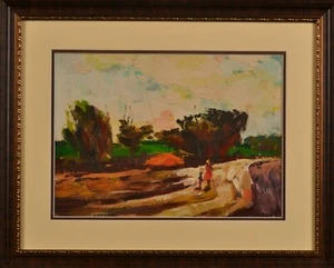 Autumn landscape, vintage oil painting, impressionism, living room decor - Picture 1 of 12