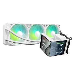 TRYX PANORAMA SE 360 ARGB WHITE 360mm AIO ROTATABLE AMOLED CURVED SCREEN FREE SH - Bild 1 von 9