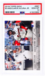2018 Topps Now Miguel Andujar/Ronald Acuna Jr. #687 /1784 PSA 10 - Picture 1 of 2