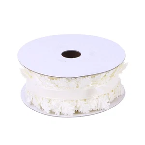 20mx4cm Blätter Muster Seidenband Hochzeit Festliche Party - Bild 1 von 12