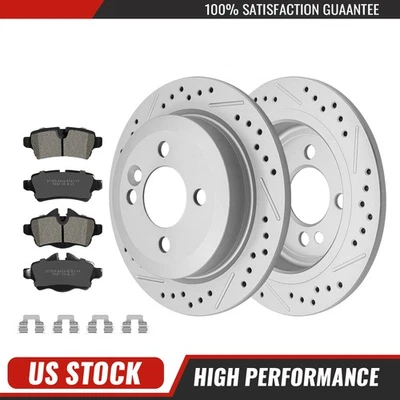 Kit de pastilhas de freio de cerâmica rotores de disco traseiros 259 mm para 2007 2008 - 2013 Mini Cooper - Imagem 1 de 4