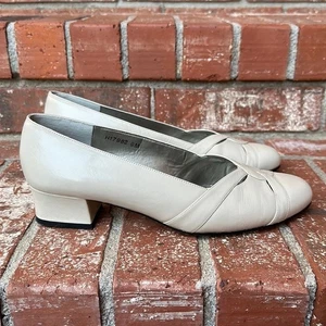 Zapatos para mujer Ros Hommerson Ginger Bone Kid blanco roto tacón apilado talla 9 - Imagen 1 de 8