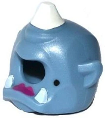 LEGO New Sand Blue Minifigure Mask Female Cyclops White Horn Fangs Series 13 D40 - Image 1 of 2