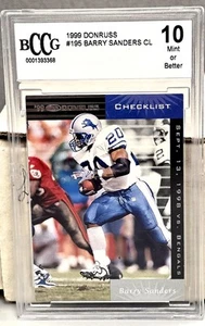BARRY SANDERS CL 1999 Donruss #195  BCCG MINT 10  NFL DETROIT LIONS - Picture 1 of 2