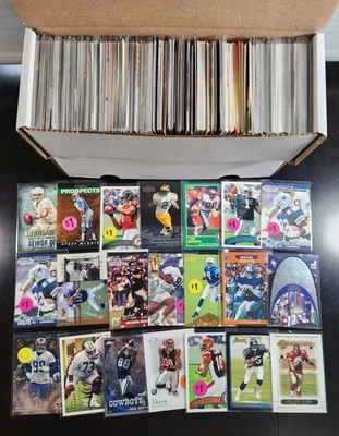 1,100 Ct Box Football 90's ROOKIES! Huge Lot Cards Invest Dealer Loaded Vintage - Image 1 of 4
