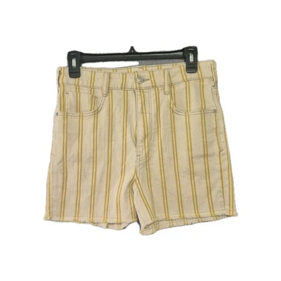 ANTHROPOLOGIE Pilcro Feminino Listrado Denim Amarelo Branco Mistura de Algodão 26 - Imagem 1 de 4