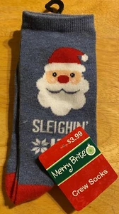 Merry Brite Women's Sleighin" It Christmas Socks Size 4-10 - Picture 1 of 2