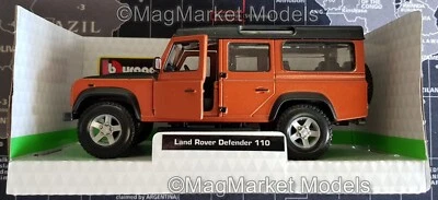 BBURAGO · LAND ROVER DEFENDER 110 · 1:32 · NARANJA · NUEVO Y PRECINTADO Foto 1 de 4