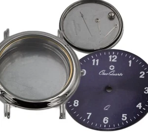 Watch Case Kit for Quartz Watch Dial Hand Set Crown Ø 35 mm - Picture 1 of 5