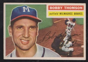 1956 TOPPS BASEBALL #257 BOBBY THOMSON GRAY BACK NM **** KOSTENLOSER VERSAND **** - Bild 1 von 1