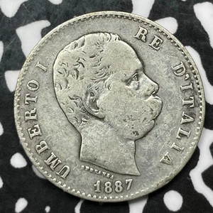 1887-M Italy 1 Lira (33 Available) Silver! (1 Coin Only) - Picture 1 of 3