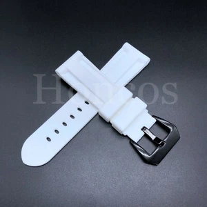 22 - 26 MM Soft Rubber Black Sport Diver Watch Band Strap Fits For Seiko SKX USA - Picture 1 of 143