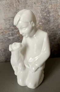 Coalport Figure My Best Pal Bone China Boy & Dog 14cm - Picture 1 of 7