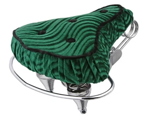 F&R Lowrider Beach Cruiser Velour Seat Bike Saddle Chopper Bike 5 Button Polo. - Picture 1 of 6