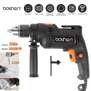 Elektrischer kabelgebundener Bohrhammer 750 W gebürstet variable Geschwindigkeit 1/2 Zoll Elektrowerkzeug USA - Bild 1 von 12