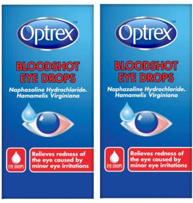 Optrex Bloodshot Eye drops - Relieve Redness - 10ml x 2 PACK