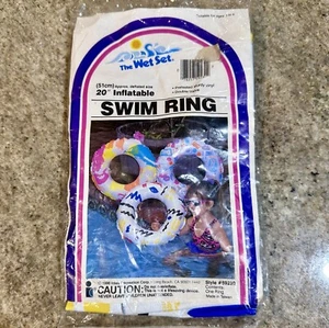 Vintage 1990 Intex The Wet Set 20" Swim Ring Pool Float #59230 Inflatable - Picture 1 of 4