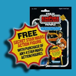 Kenner "FREE Secret STAR WARS Action Figure" Vintage offer 3.5" Iron-on patch - Picture 1 of 5