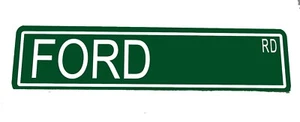 Custom Metal Street Sign "Ford Rd" Car Garage Man Cave 42058 - Picture 1 of 1