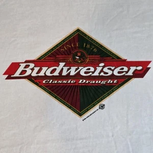 Vintage 90s 1998 Budweiser Classic Draught Logo Promo Beer T-shirt Size XL - Picture 1 of 6