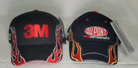 NWT NASCAR Checkered Flag Jeff Gordon 24 Adjustable Baseball Hat Cap LOT OF 2 Cover