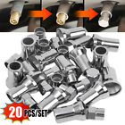20Sets Silver Car Tire Wheel Stem Air Valve Caps & Sleeve Cover Auto Accessories Volkswagen Polo