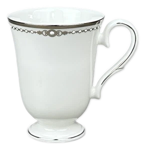 Taza con acento de platino Lenox Pearl café té hueso de cacao China EE. UU. - Imagen 1 de 3