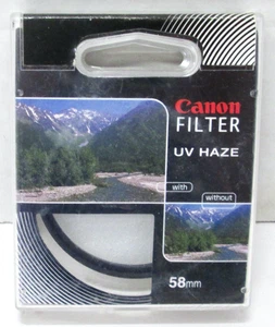 Nuevo Paquete Abierto Genuino Canon 58mm UV Haze Cámara Lente Filtro - Imagen 1 de 2