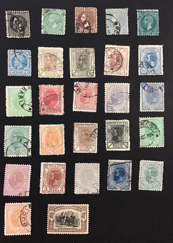 ROMANIA 1876-1906 F-VF Lote Usado Entre Sc#60-182, Cv$40+, (W16) Foto 1 de 1