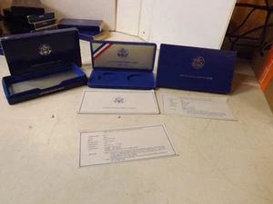 CAJA VACÍA para 1986 Estados Unidos Liberty Proof juego de 2 monedas de plata y medio dólar - Imagen 1 de 11