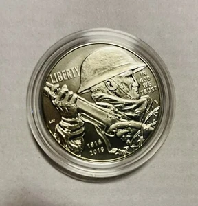 2018 UNITED STATES WWI CENTENNIAL SILVER UNCIRCULATED DOLLAR OGP - Picture 1 of 4