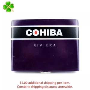 Caja de cigarros de madera vacía Cohiba Lancero Riviera 8" x 5,75" x 1,5" - Imagen 1 de 12