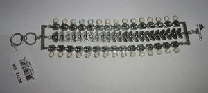 LIQUIDATION WHOLESALE LOT 20 VIVI GENUINE CRYSTAL SILVERTONE BRACELETTS #82722 - Picture 1 of 2