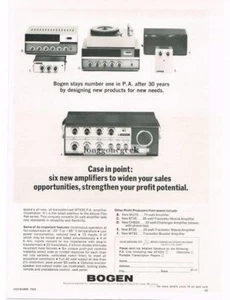 1963 Bogen MTX30 PA Amplifier Vintage Print Ad - Picture 1 of 1