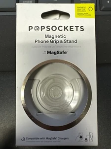 PopSockets MagSafe Round PopGrip Cell Phone Grip & Stand w/Adapter Ring clear - Picture 1 of 7