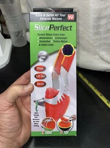 Nuovissima -EZ Slice Perfetta Melone Foglio Affettatrice Torta Taglio Servire Acciaio Inox - Foto 1 di 5