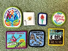 7 Girl Scout Badges-various topics, including 100th anniversary badge